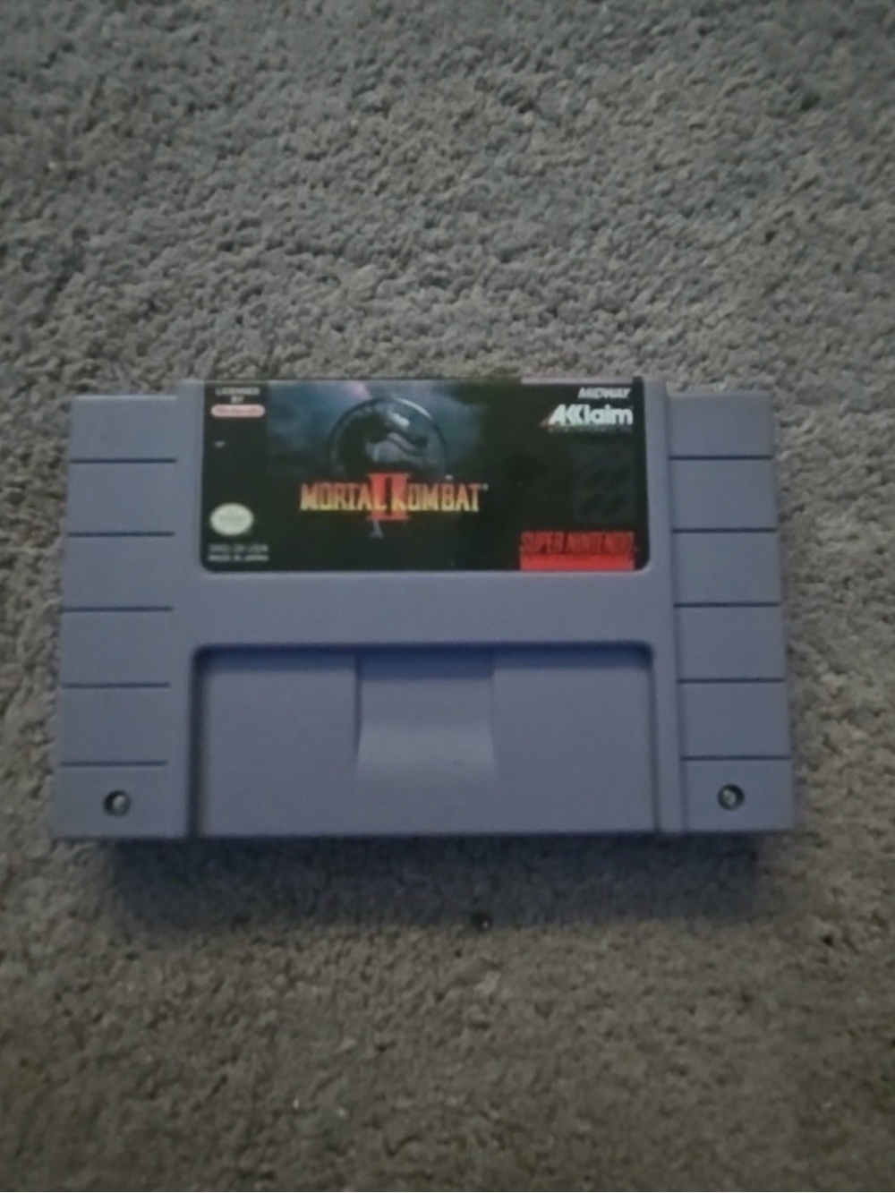 Mortal Kombat II Super Nintendo SNES Authentic Cartridge Tested